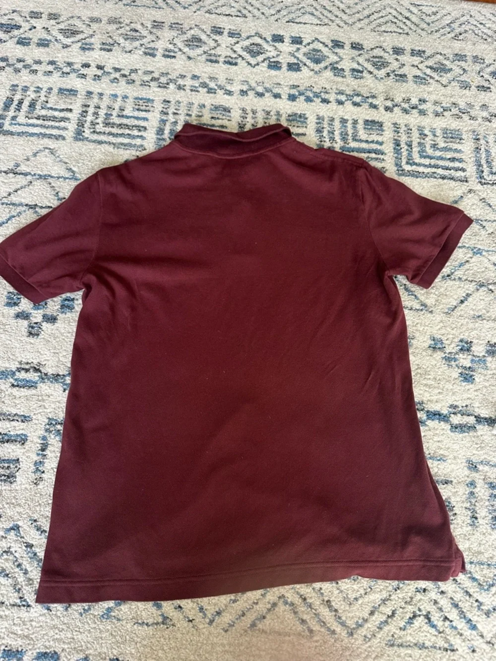 Lacoste L.12.12 Slim Fit Piqué Polo Maroon size Large (Excellent) w/ Free gray - Picture 6 of 11